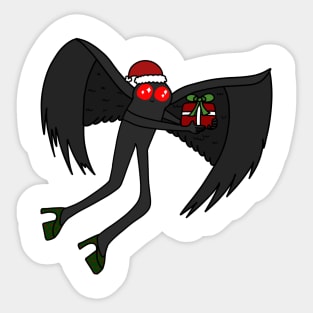 Holiday Mothman Sticker